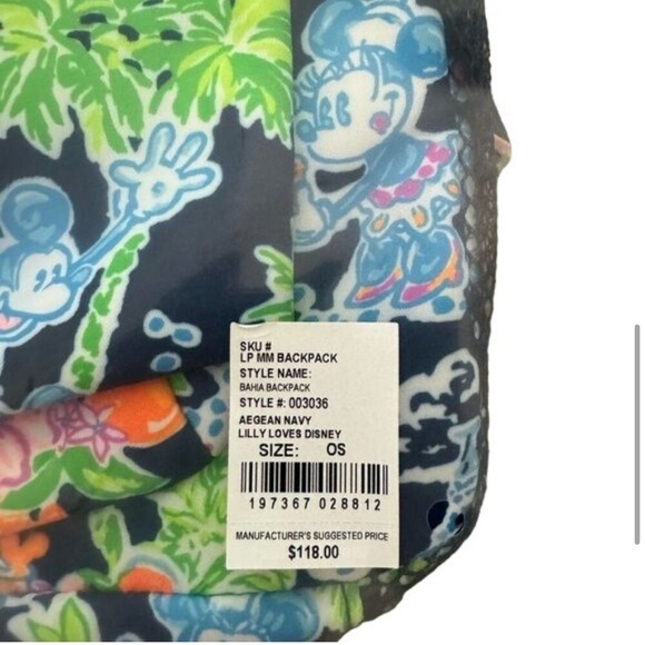 NWT Lilly Pulitzer x Disney Park Bag Backpack Day Pack Diaper Bag Travel - Picture 3 of 7